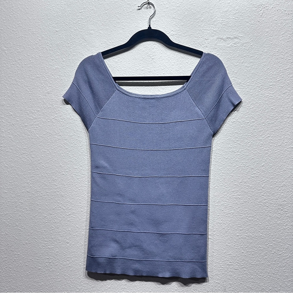 Vivienne Tam Pastel Purple Cap Sleeve Sweater Top NWT
